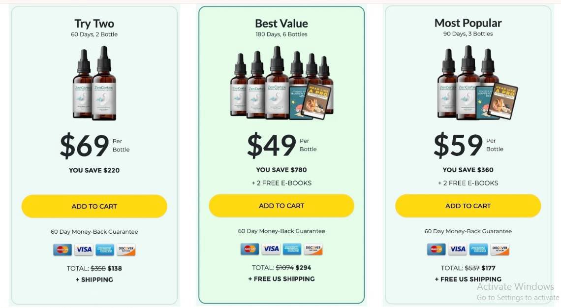 ZenCortex Order Page 