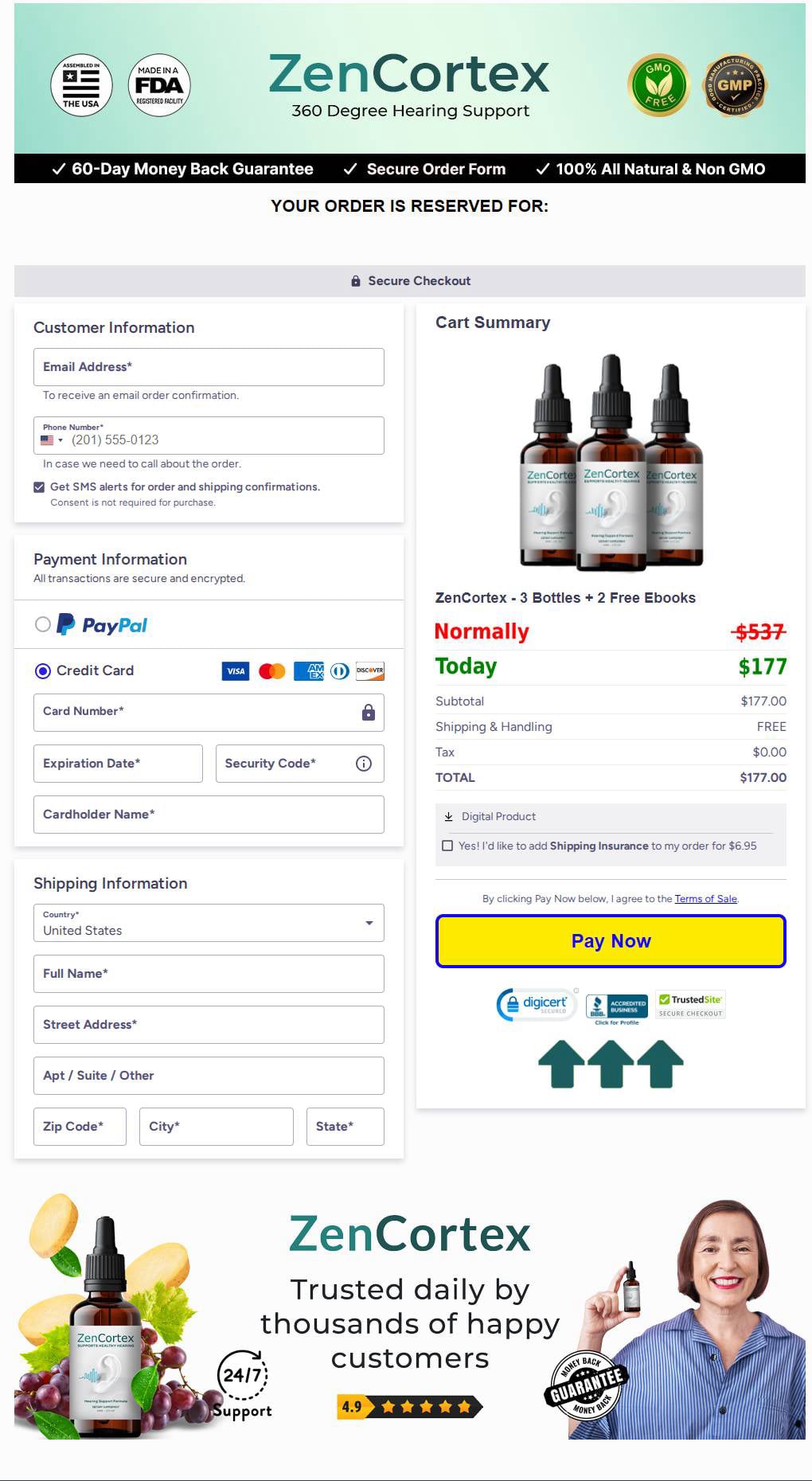 ZenCortex Payment Page 